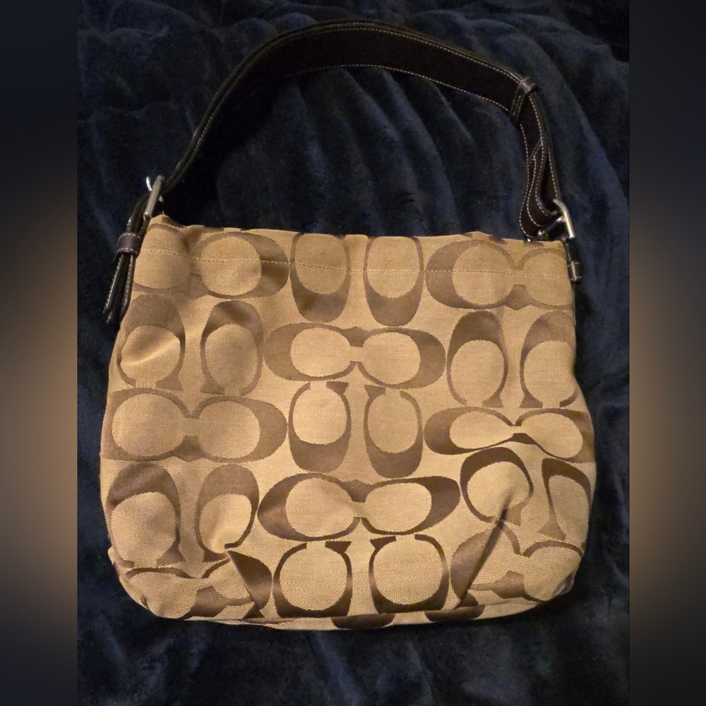 Authentic signature monogram coach bag